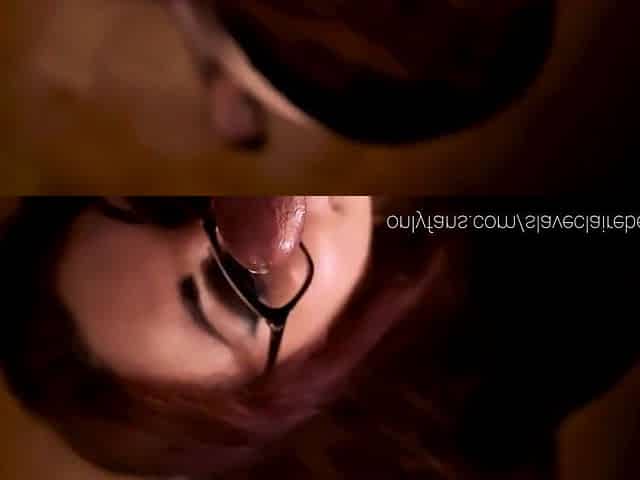 A very thick ejaculation on redhead