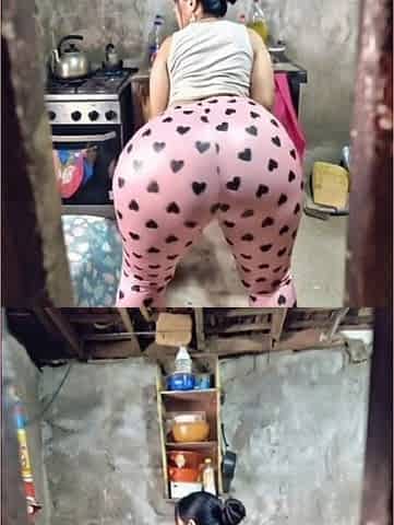 Pink Leggings Butt