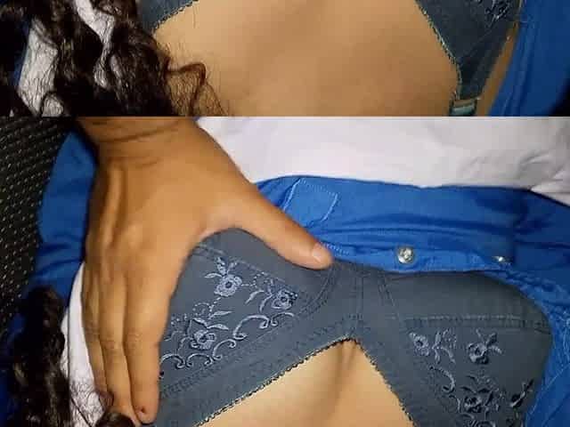 Indian School Student Girl and Teacher Enjoy in the Car