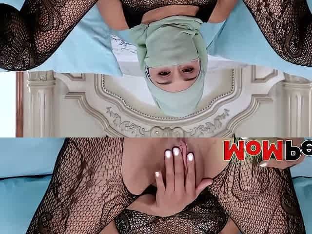 Slim Stepmom On Hijab Doggystyled By Her Stepson - Cali Lee