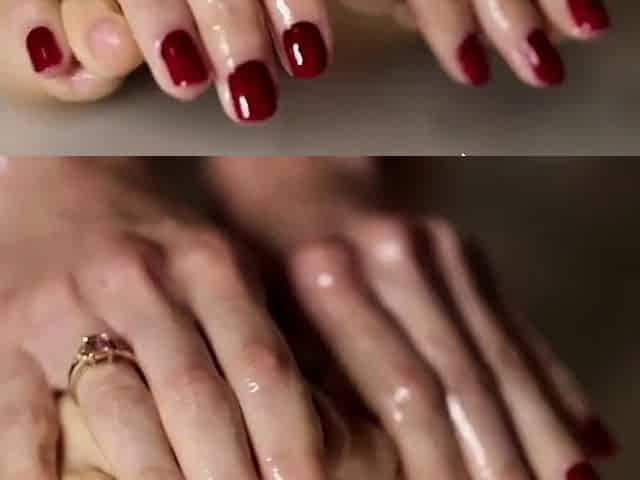 Gina Gerson wet and oily