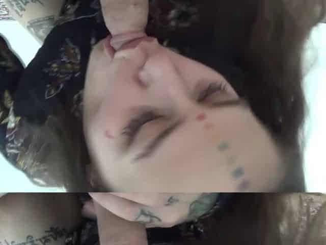 Cute tattooed Turkish step-sis POV fuck