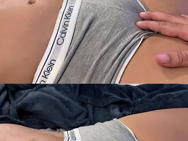 Stepmom with cameltoe tells me not to put it in but I can pour the milk on her