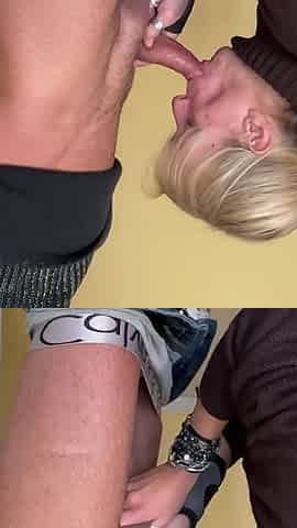 Blowjob and Cumshot in Neck Jersey