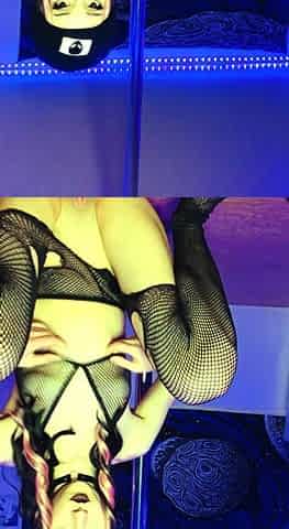 Solo toying her pussy and masturbating