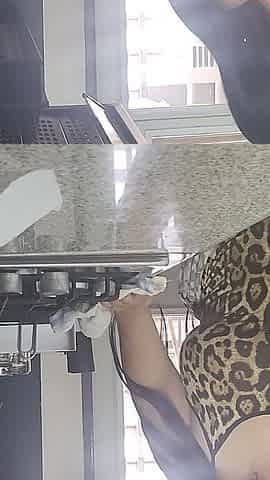 Busty and Big-ass Stepmother, Only Fans in Slow Motion, the Kitchen Again