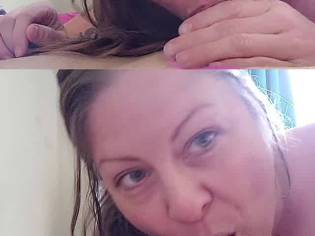 Wife films herself giving me a vehement oral-sex