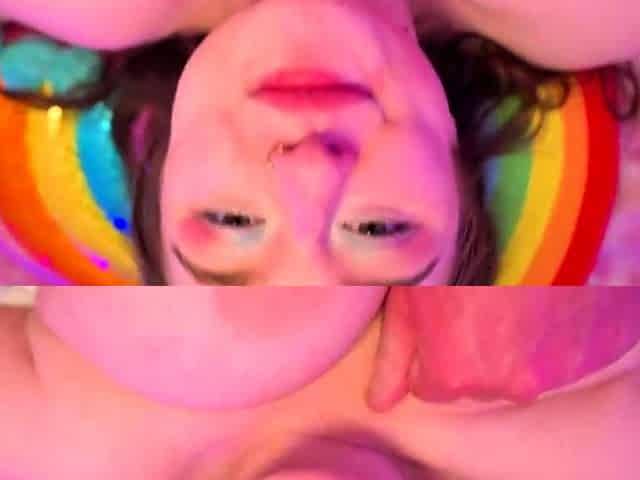 POV Deepthroat Assault on Amber's Massive Tits and Thick