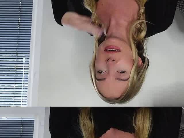 Blonde solo jerking off