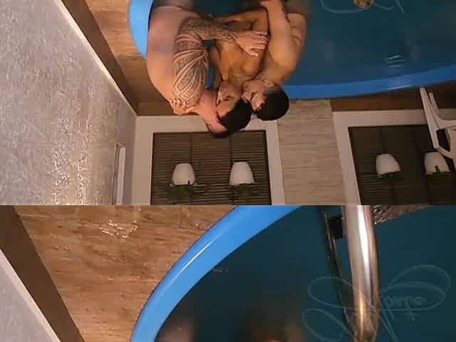I Love Fucking in the Pool, Even More so with Heated Water and Two Hot Guys!