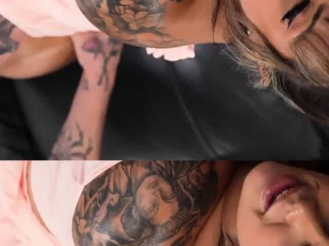 Oily ass rubbing leads to anal play with slutty cougar