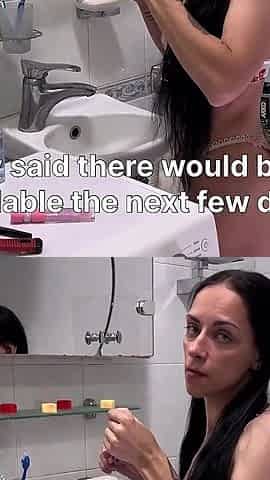 Step Mom Share Bed in Hotel Room with Step Son. Surprise Fuck Creampie for Step Mother