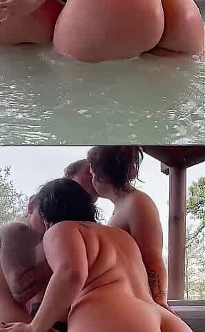 Foursome Fuckfest in the Hawt Tub!