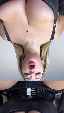 Big natural tits, accidentally sat on a dick on the couch