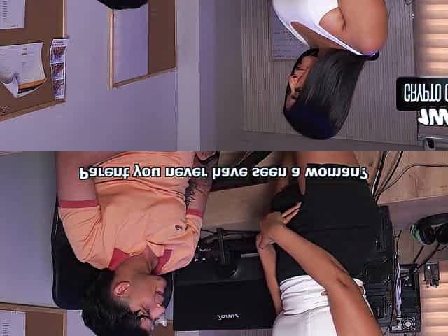 Breasty secretary knows how to earn an supplementary bonus for keeping boss's son glad