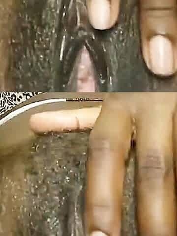 Young Ugandan Black Fingerings Herself
