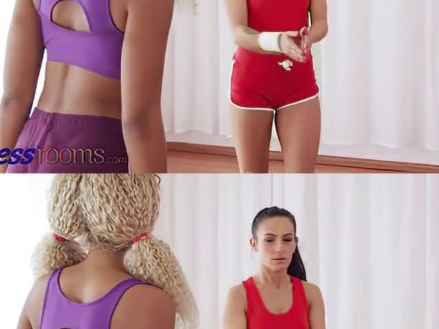 Fitness Rooms Stacy Cruz and Lexi Dona lesbian 3some