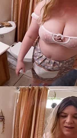 Sexy Stepmom Fucked in the Bathroom