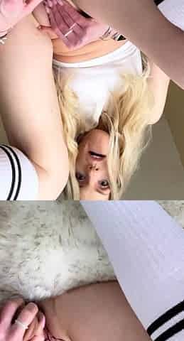 Blonde Teen Solo Masturbating On Webcam