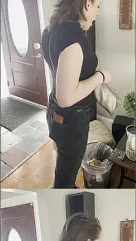 Dad controls my ass-plug sex-toy whilst in public