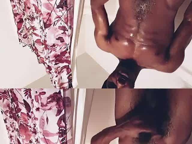 Kiing in the shower shower masturbation solo hunk, black