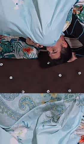 Stepmom's Secret Creampie Comfort in Bed Beside Hubby