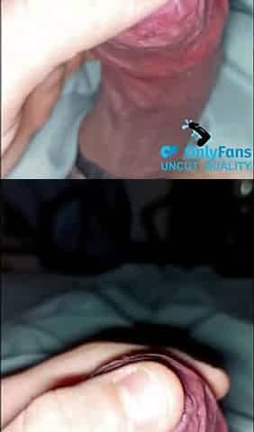cum play with phimosis taut foreskin