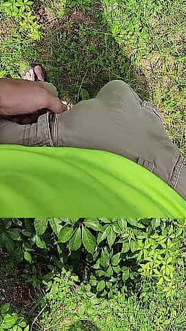 Aaron Skeetman Peeing In The Grass In Flip Flops