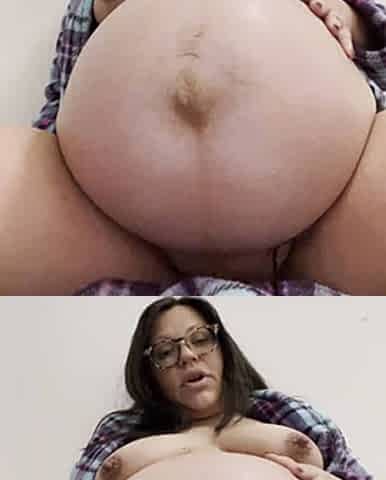 Pregnant 9 month with big belly
