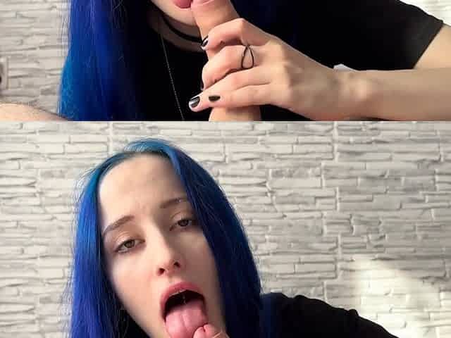 Beautiful girl gets cream pie in her pussy close up