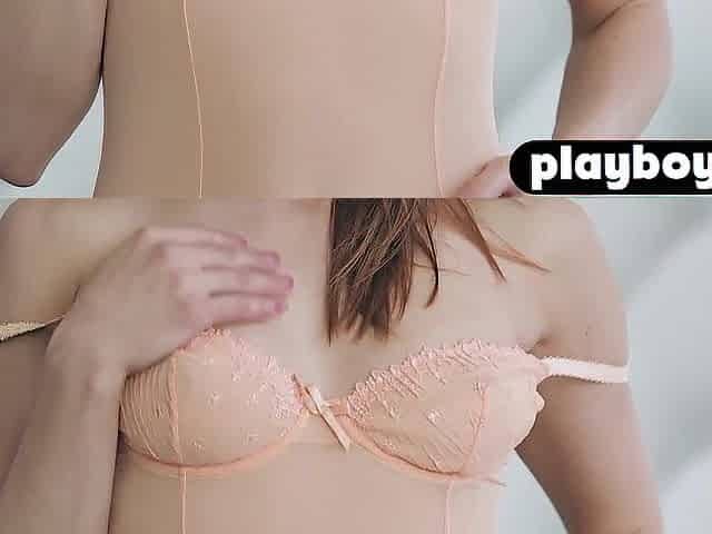 Tiny sweetheart undressed her sexy body after excitement striptease session