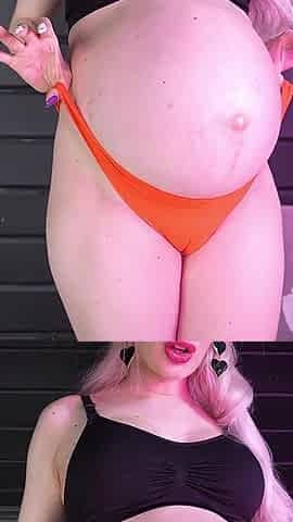 Cameltoe & 9 Monate Schwangerer Bauch