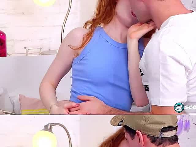 Redhead Reina Flore Coats a Thick Jock with Her beauty Cum