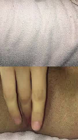 Zoomed Close-up virgin taut cunt fingering