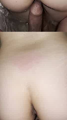 That guy puts his large shlong in me during the time that we shower, I come several times