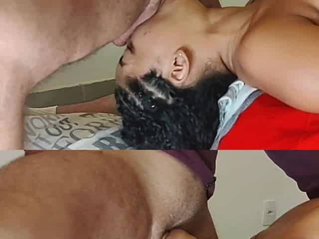 Stepdaughter Deepthroat Upside Down with Cumshot in the Face and Piss in the Throat Part 1