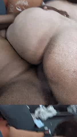 Bouncing overweight ass on this weenie