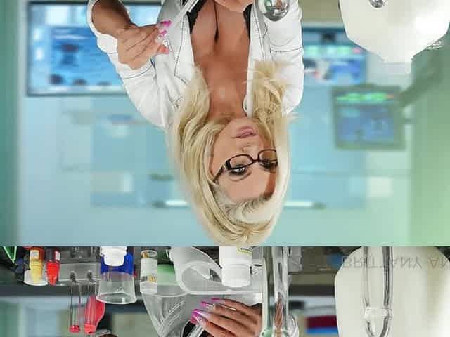 Busty Blonde Brittany Andrews Takes a Milk Bath and Fingers Her Pussy!