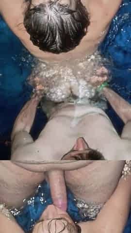 Spanish MILF Threesome at the Pool