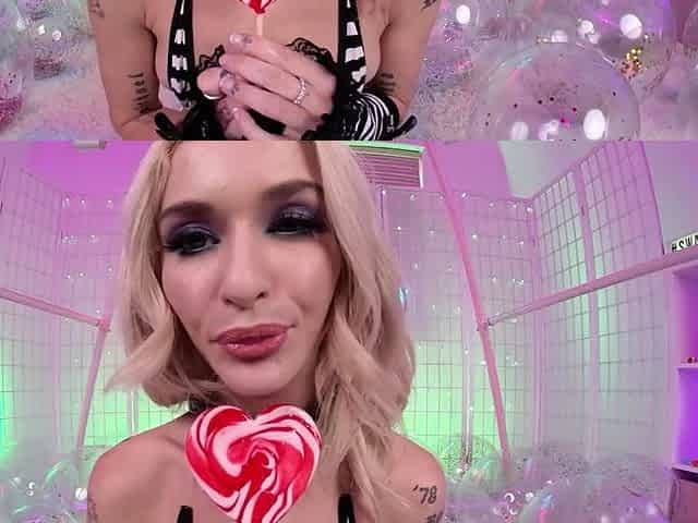 Swallowbay Petite blondie Emma Rosie taking my big dick