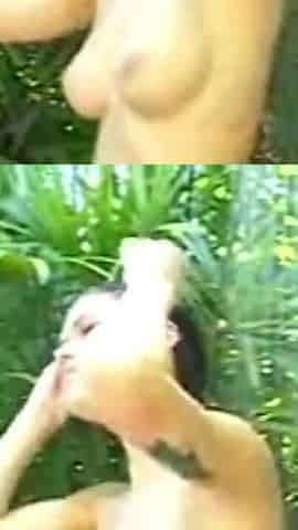Cute Teen Allie Shower Pussy Masturbation Outdoors