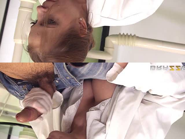 Latex gloves girl swallows a dick that thrashes her pussy