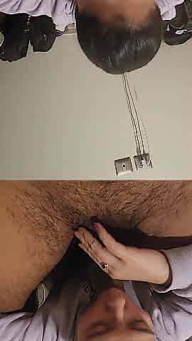 My gf gives me a quick bj, she can't let go of my dick
