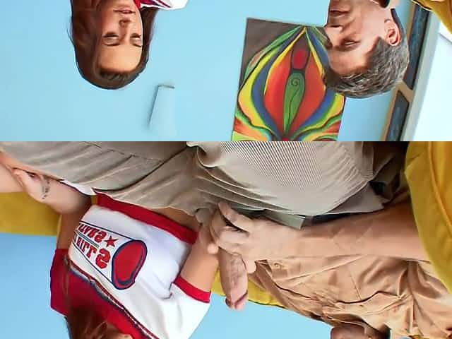 Cheerleaders Snatch Destroyed By Older Dick