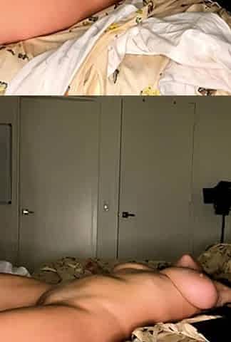 Amateur striptease and Solo masturbation