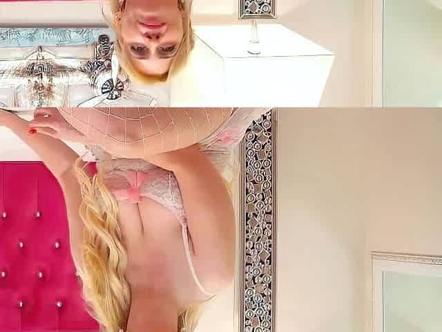 Stocking very hot natural huge boobs blonde milf