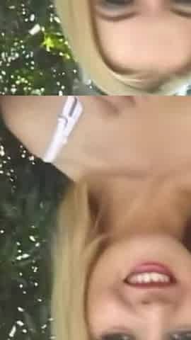 Blonde Slut Deepthroats Cock with Tears Streaming Down