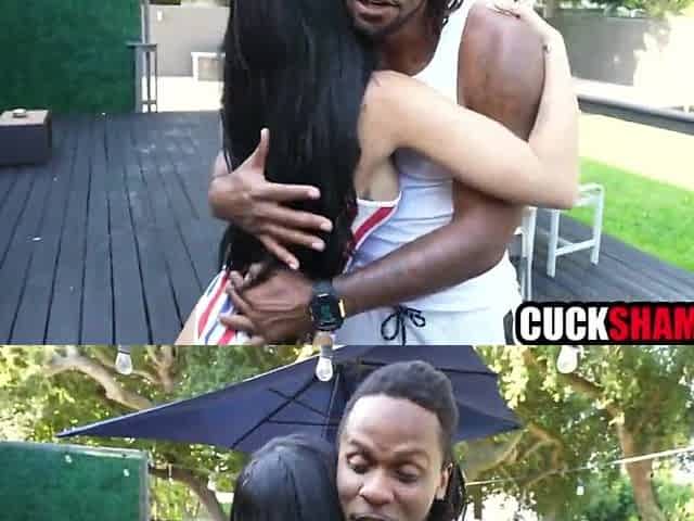 Cuckold spouse invites ebony ally to bang his wife