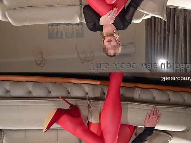 Screwing Ally's Sexy Brunette hair Wife in Red High Heels and Nylons