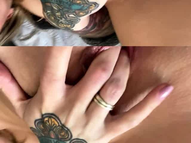 Brunette and her toys have close up masturbation sex